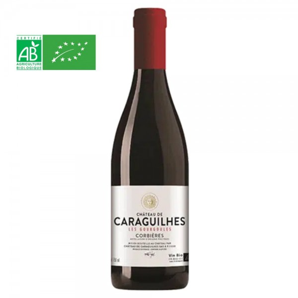 CORBIERES ROUGE - LES GOURGOULES - CHÂTEAU DE CARAGUILHES - BIO - 2022