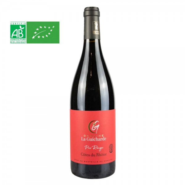 CÔTES-DU-RHÔNE ROUGE - PUR ROUGE - DOMAINE LA GUICHARDE - BIO - 2022