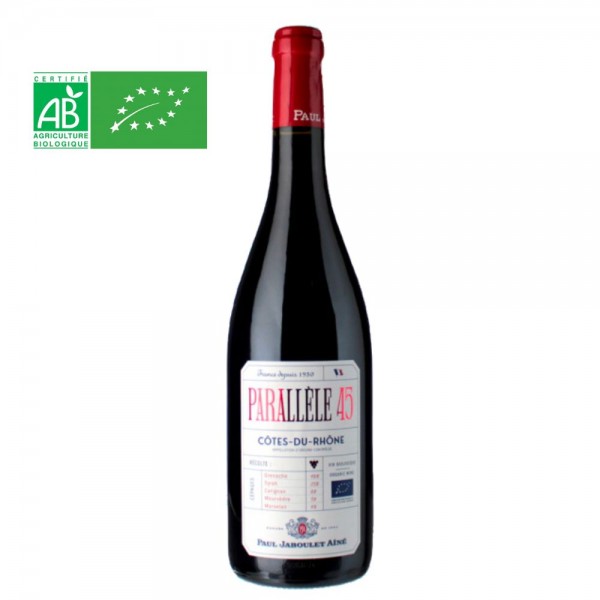 CÔTES-DU-RHÔNE ROUGE - PARALLELE 45 - MAISON PAUL JABOULET AINE - BIO - 2022